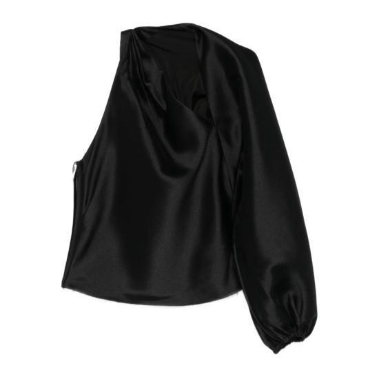  셀프 포트레이트 블라우스 탑 블랙