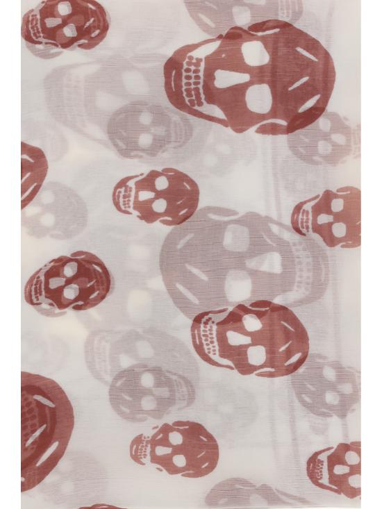 26SS 알렉산더 맥퀸 클래식 실크 블렌드 스컬 스카프 8078893052Q 9232 PINK - ALEXANDER MCQUEEN