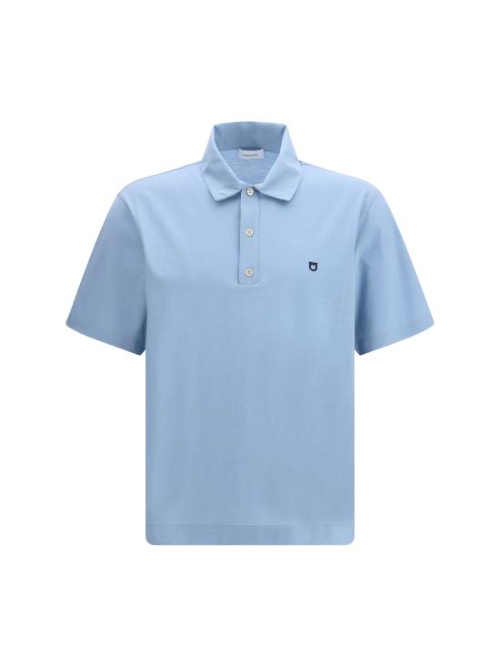 26SS 살바토레 페라가모 폴로 티셔츠 793775 002 LIGHT BLUE