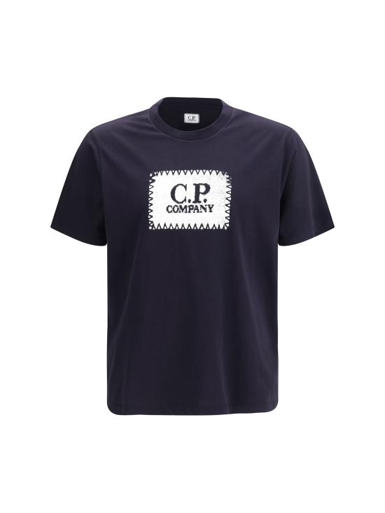 26SS 씨피 컴퍼니 저지 30/1 숏슬리브 로고 라벨 티셔츠 RCCMTS723A005100W 888 BLUE