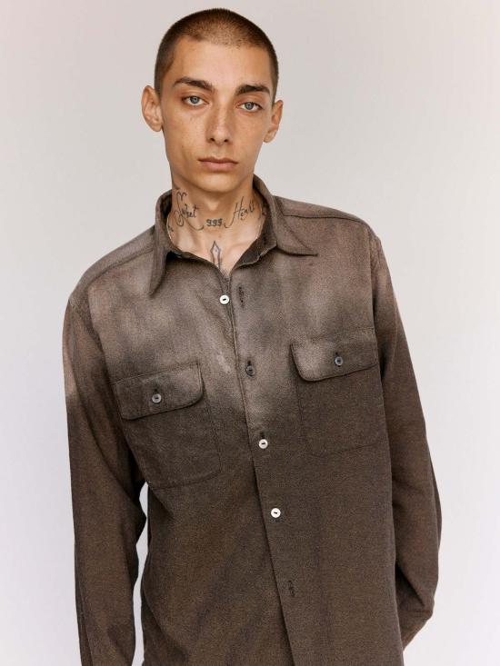  타이가 타카하시 긴팔 셔츠 타이거 타카하시 Lot.117 면 작업 셔츠