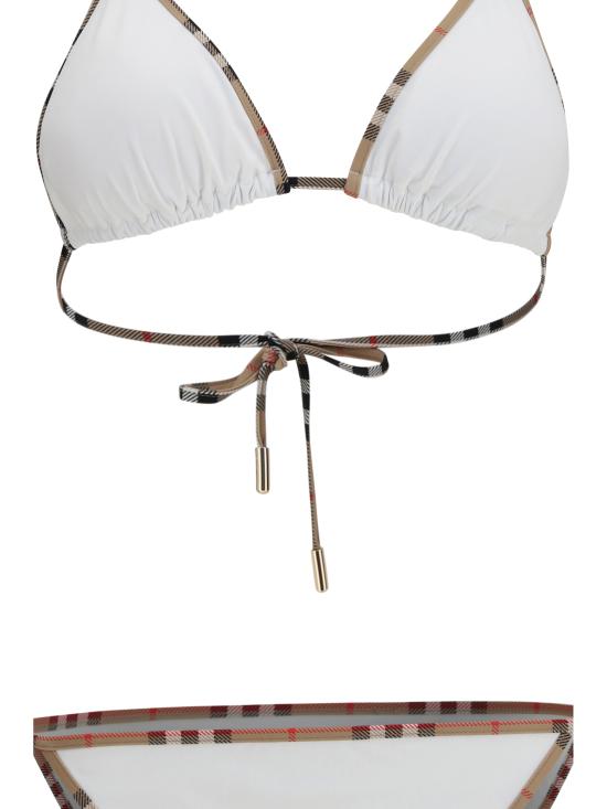 26SS 버버리 체크 트리밍 비키니 8070464 A1464 WHITE - BURBERRY