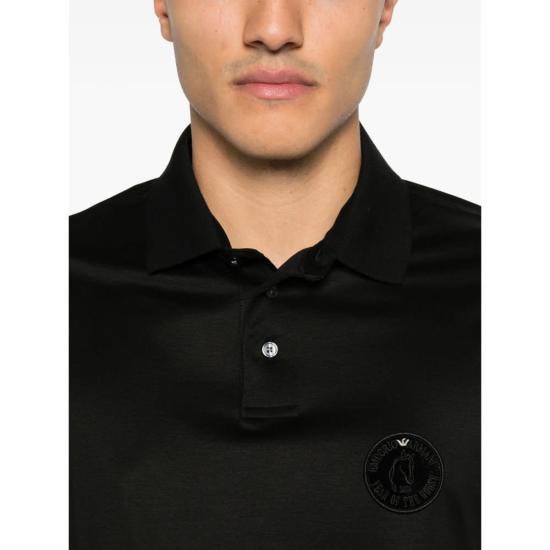 엠포리오 아르마니 폴로 티셔츠 스웨터 폴로 셔츠 블랙 - EMPORIO ARMANI