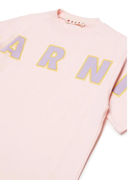  [키즈] 마르니 티셔츠 로고 티셔츠 (핑크) 키즈용 - MARNI