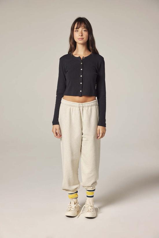  아멘테 가디건 버튼다운 숏  블랙