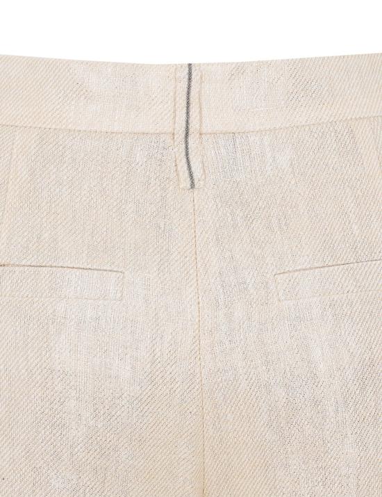  브루넬로 쿠치넬리 스트레이트 팬츠 Brunello Cucinelli 팬츠 화이트 - BRUNELLO CUCINELLI