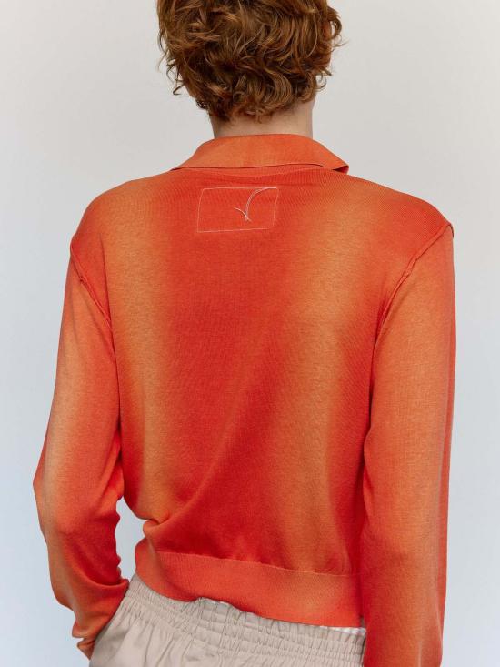  카미엘 포트젠스 가디건 Camiel Fortgens 레드 선페이드 실크 코튼 70년대 카디건 - CAMIEL FORTGENS