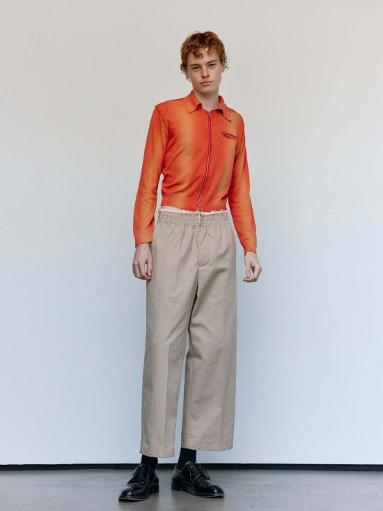  카미엘 포트젠스 가디건 Camiel Fortgens 레드 선페이드 실크 코튼 70년대 카디건 - CAMIEL FORTGENS