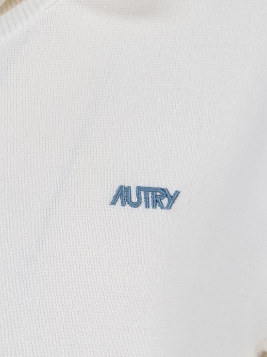  오트리 자켓 니트 지퍼업 트랙 재킷 화이트 - AUTRY
