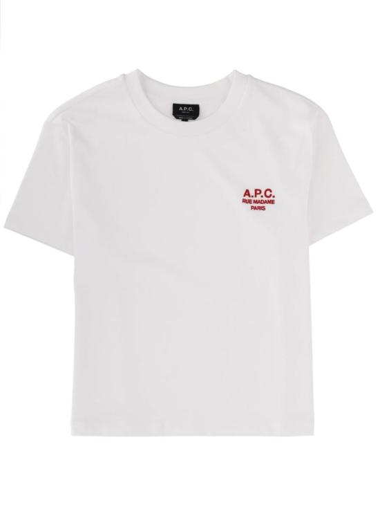  아페쎄 반팔 티셔츠 A.P.C. 로고 티셔츠 (화이트)