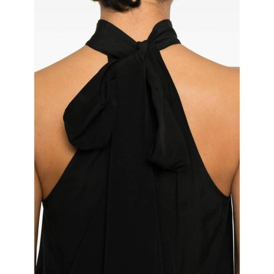  톰포드 블라우스 톰 포드 슬리브리스 홀터넥 탑 블랙 - TOMFORD