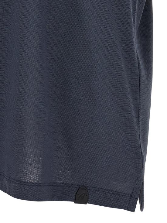  브리오니 폴로 티셔츠 코튼 폴로 셔츠 블루 - BRIONI