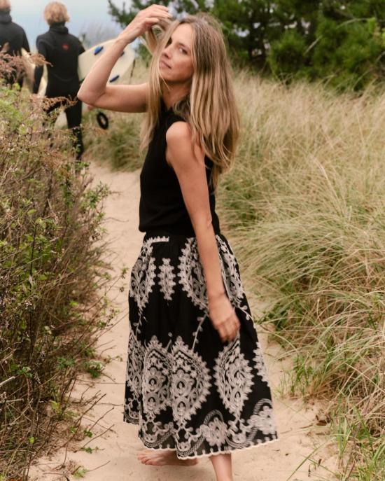  카르톨리나 미디 스커트 Cartolina Georgia  느와르 - CARTOLINA