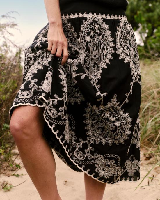  카르톨리나 미디 스커트 Cartolina Georgia  느와르 - CARTOLINA