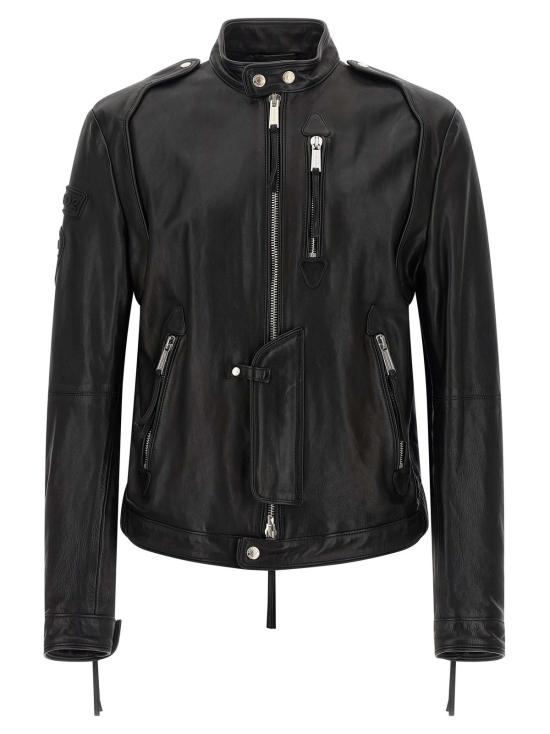  디스퀘어드2 가죽 자켓 Dsquared2 X Ducati 캡슐 가죽 재킷 블랙