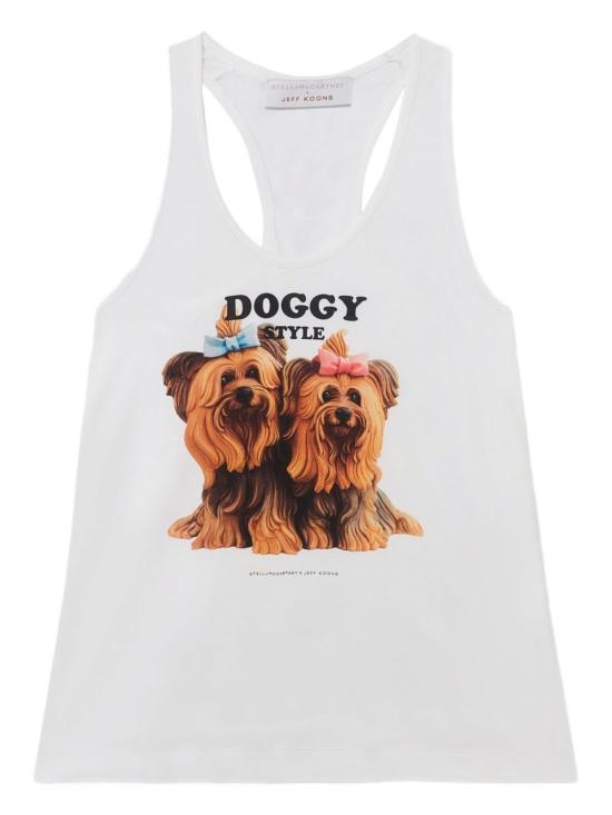  스텔라 맥카트니 민소매 티셔츠 스텔라 매카트니 제프 쿤스 코튼 탱크탑 화이트