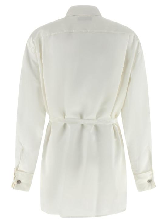  발렌시아가 탑 랩 셔츠 화이트 - BALENCIAGA