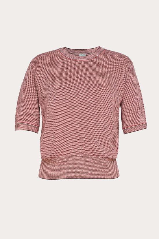  레이첼 코미 반팔 티셔츠 제람 탑 스칼렛