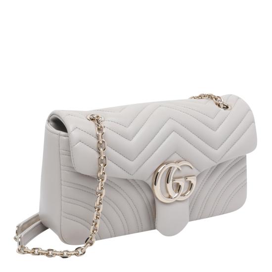 26SS 구찌 GG 마몽 미디움 숄더백 837267 AAE381712 Grey - GUCCI