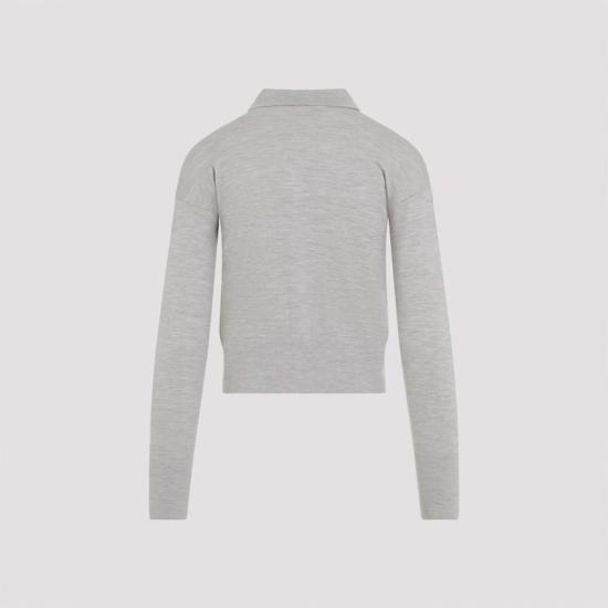  막스마라 스웨터 막스 마라 메데올라 니트 폴로  세이블 멜란지 - MAX MARA