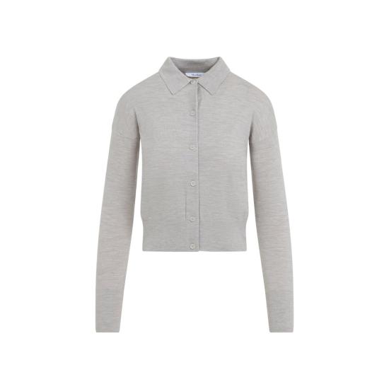  막스마라 스웨터 막스 마라 메데올라 니트 폴로  세이블 멜란지 - MAX MARA