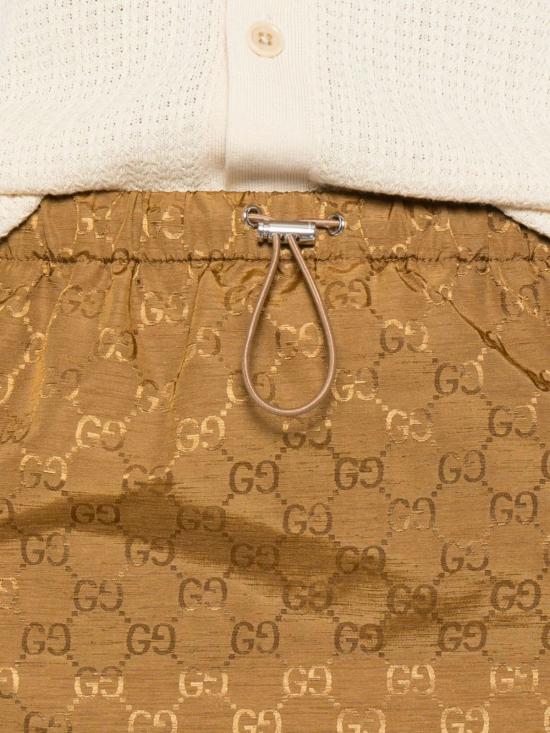  구찌 숏 스커트 GG 나일론 미니 스커트 브라운 - GUCCI
