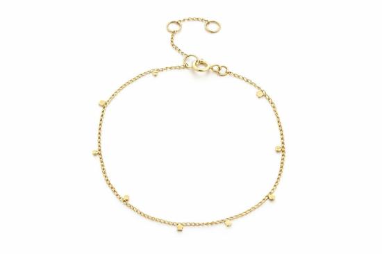  스튜디오 미니말레 바디 주얼리 스튜디오 미니멀 섬세한 디스크 브레이슬릿 14K 골드