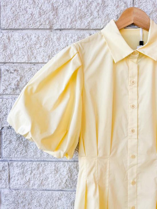  조나단 심카이 숏 원피스 클레오 벌룬 핀턱 미니 드레스 버터크림 - JONATHAN SIMKHAI