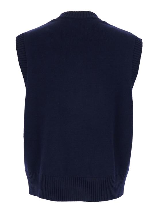  아미 베스트 알렉상드르 마티우시 V넥 로고  블루 - AMI