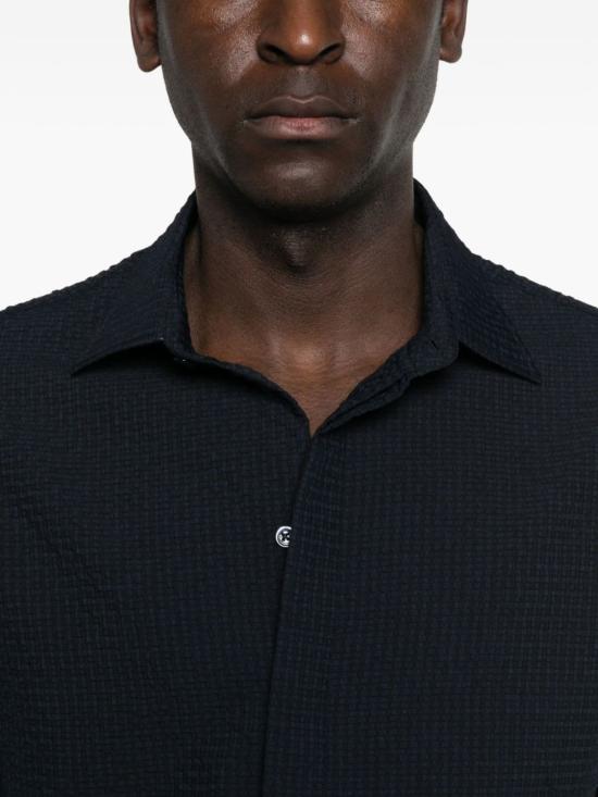  엠포리오 아르마니 반팔 티셔츠 반팔 셔츠 블루 - EMPORIO ARMANI