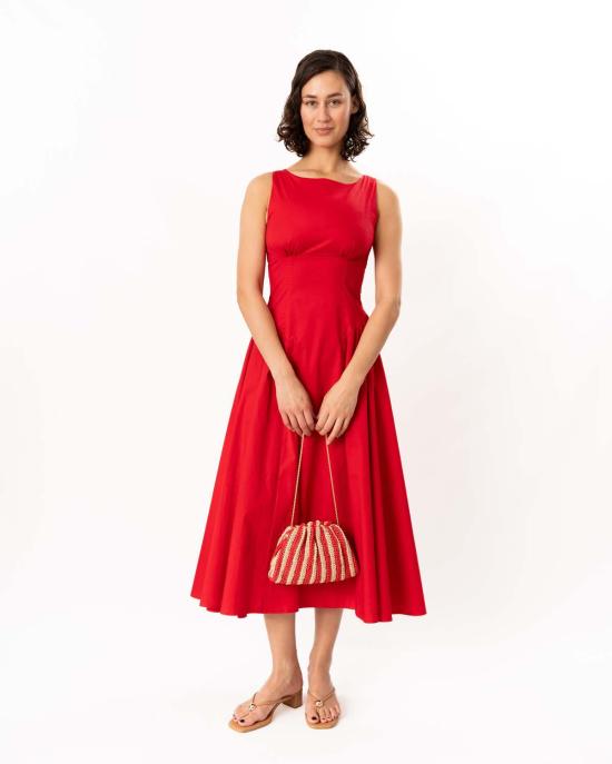  스타우드 롱 원피스 그웬 드레스 체리 레드