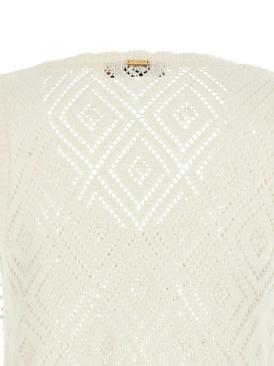  트윈셋 블라우스 펄 탑 화이트 - TWINSET