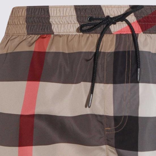  버버리 스윔팬츠 복서 비치웨어 수영 반바지 베이지 - BURBERRY