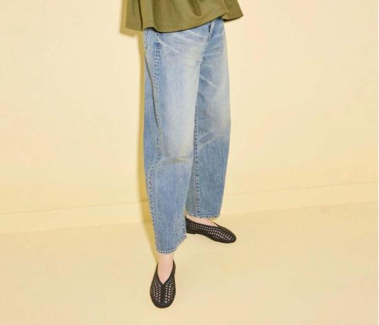  프레다 살바도르 플랫 슈즈 라일리 블랙 우븐 발레 플랫 - FREDA SALVADOR