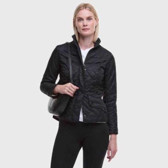  Barbour US 봄버 자켓 바버 US 플라이웨이트 캐벌리 퀼팅 재킷 블랙