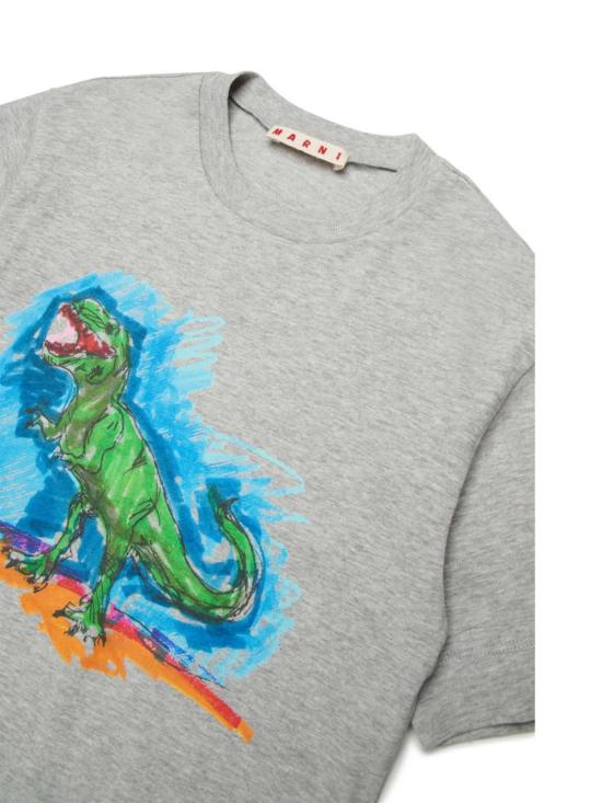  [키즈] 마르니 티셔츠 키즈 마니 디노 티셔츠 그레이 - MARNI