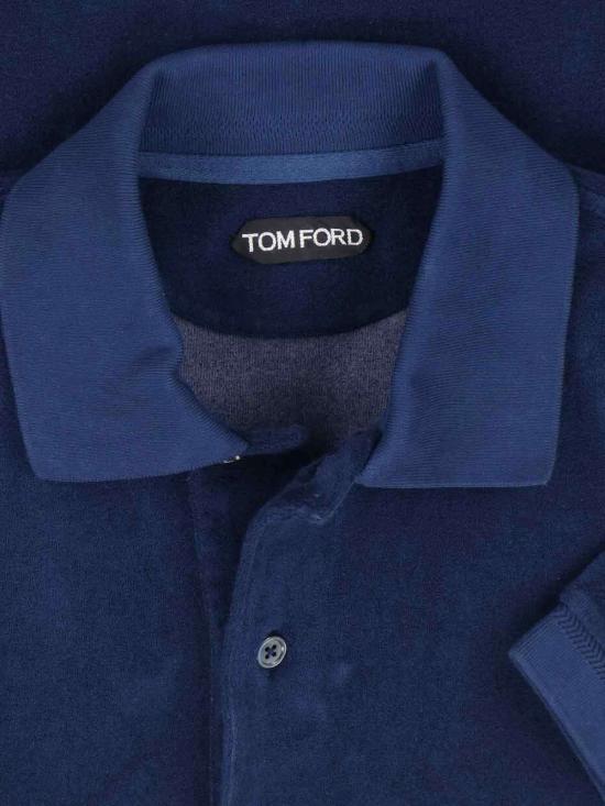  톰포드 폴로 티셔츠 톰 포드 버튼 폴로 셔츠 블루 - TOMFORD