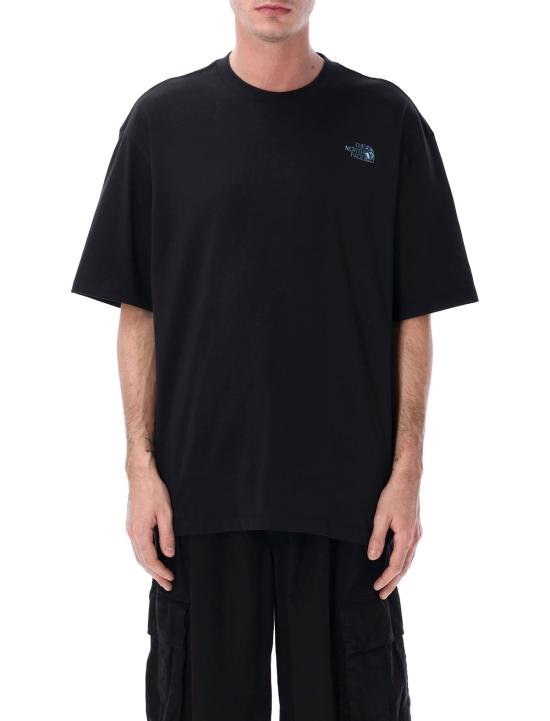  노스페이스 반팔 티셔츠 리퀴드 NSE 박스 오버사이즈 그래픽 티셔츠 블랙