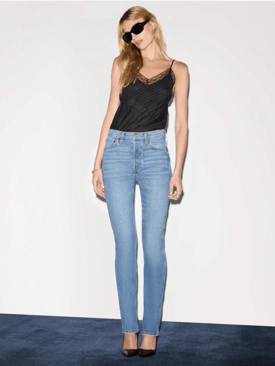  리던 캐미솔 Re/Done 소피아 캐미 탑 블랙 - RE/DONE