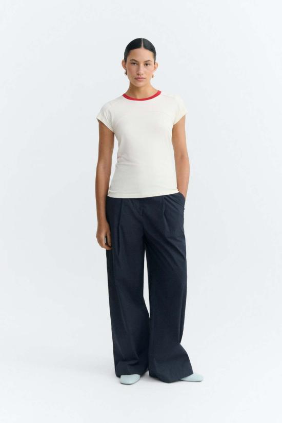  띵킹 뮤 반팔 티셔츠 씽킹 무 파나코타 셀마 티 레드 - THINKING MU