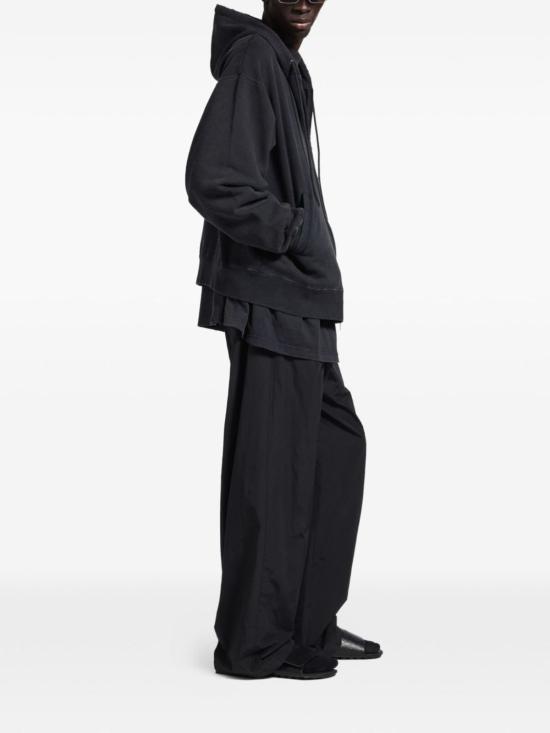  발렌시아가 긴팔 티셔츠 마스킹 테이프 후드티 블랙 - BALENCIAGA