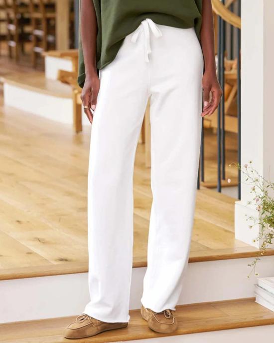  프랭크 앤 에일린 스트레이트 팬츠 프랭크 & 아일린 캐서린 29인치 스웨트팬츠 화이트 - FRANK & EILEEN