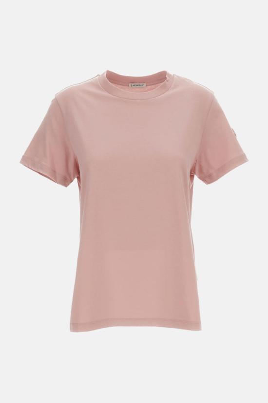  몽클레어 반팔 티셔츠 핑크 - MONCLER