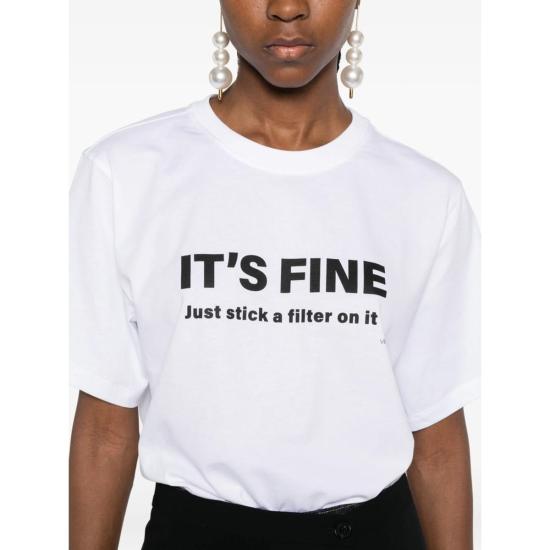  빅토리아 베컴 반팔 티셔츠 티셔츠 탑 화이트 - VICTORIA BECKHAM