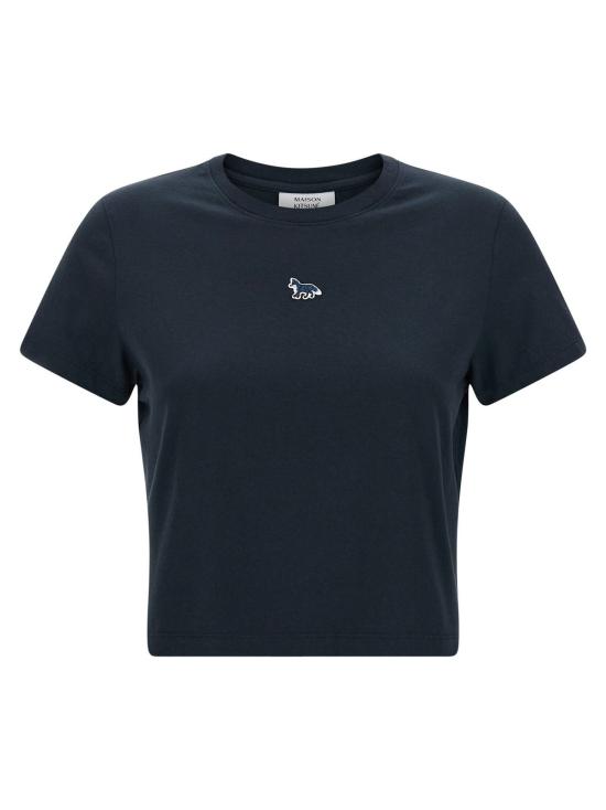  메종키츠네 반팔 티셔츠 메종 키츠네 베이비 폭스 티셔츠 블루