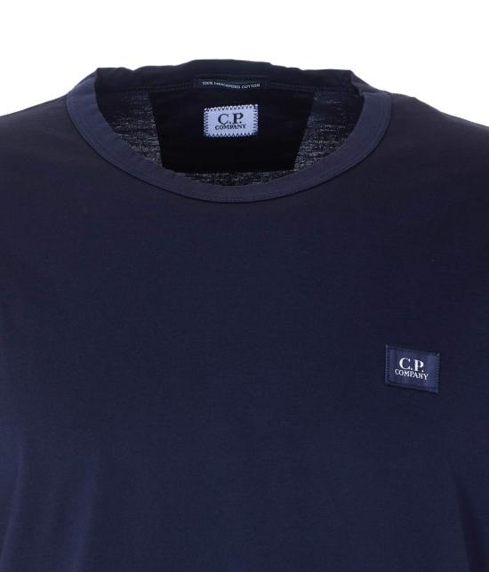  씨피 컴퍼니 반팔 티셔츠 C.P. 회사 로고 티셔츠 (파란색) - C.P. COMPANY