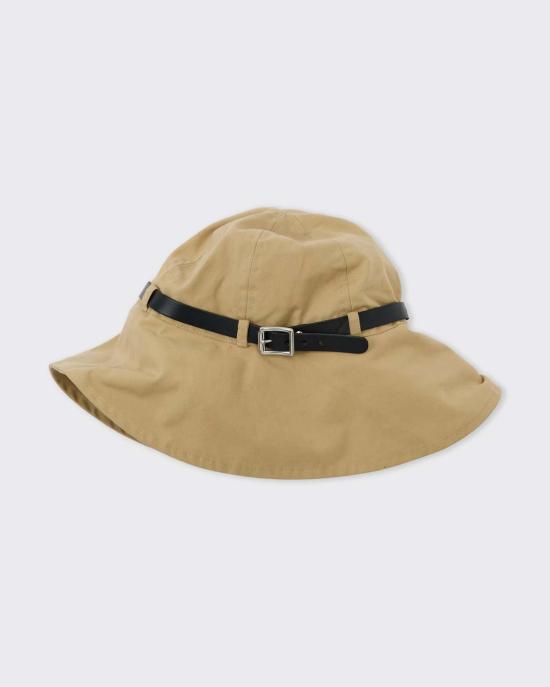  코울리 스튜디오 모자 콜리 스튜디오 브리티시 개버딘 가죽 벨트 썬햇