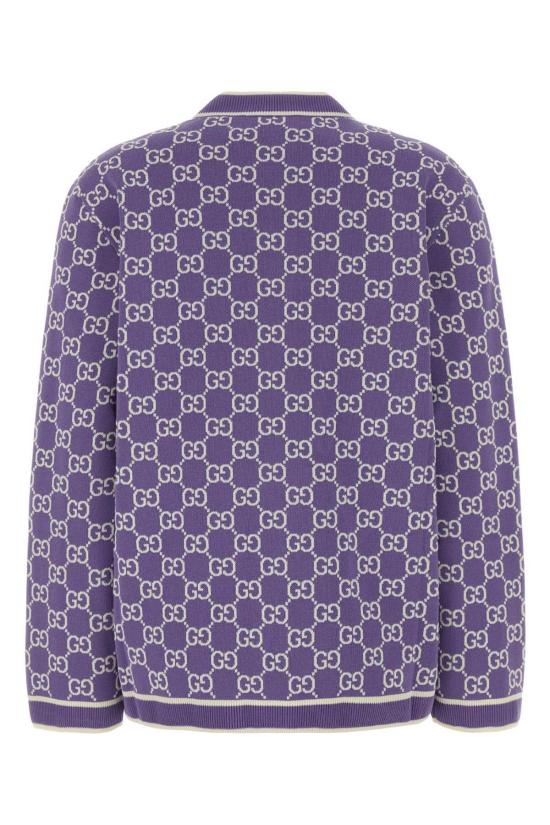  구찌 가디건 자수 코튼  위스테리알라시보리 - GUCCI