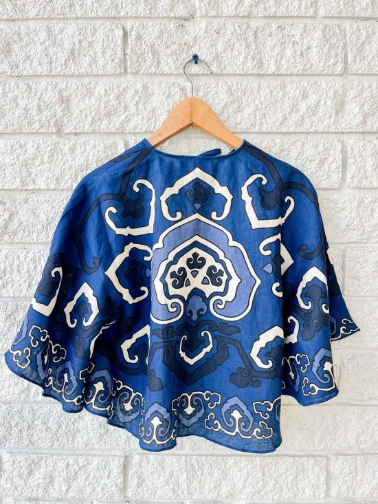  씨뉴욕 블라우스 Sea Ny Blaise 프린트 탑 네이비 - SEA NY