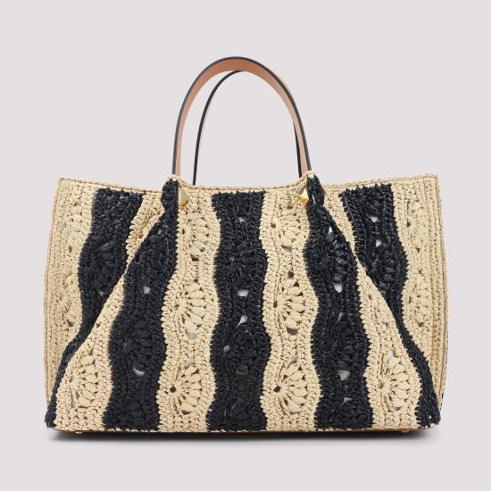 26SS 발렌티노 가라바니 토트백 8W2B0T01BWR C8A NATURALE NERO - VALENTINO GARAVANI